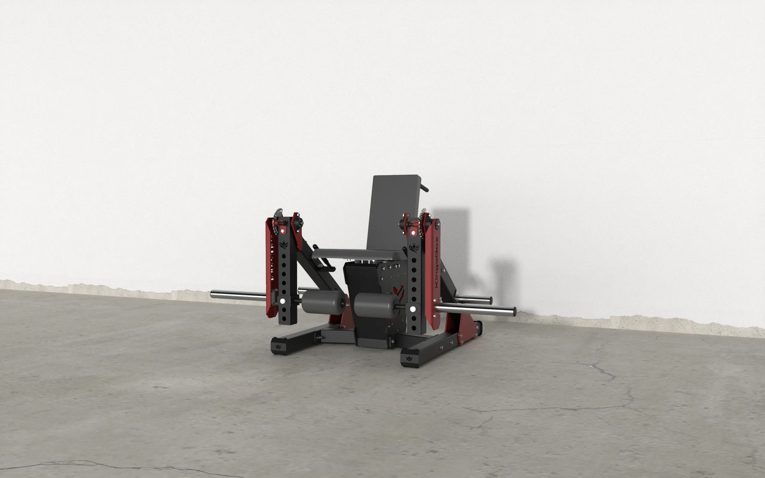 The Crazy Queen 2.1 - Leg Extension / Leg Curl Machine in Red | KingsBox