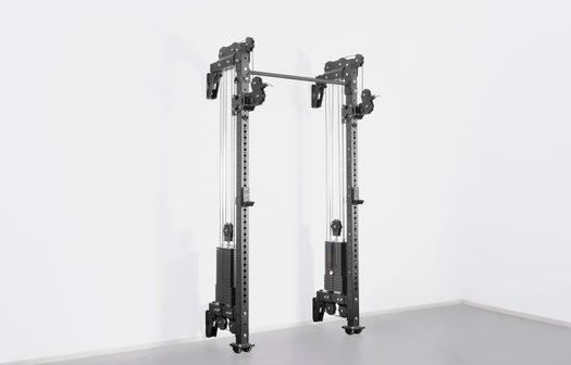 Double foldable adjustable pulley system