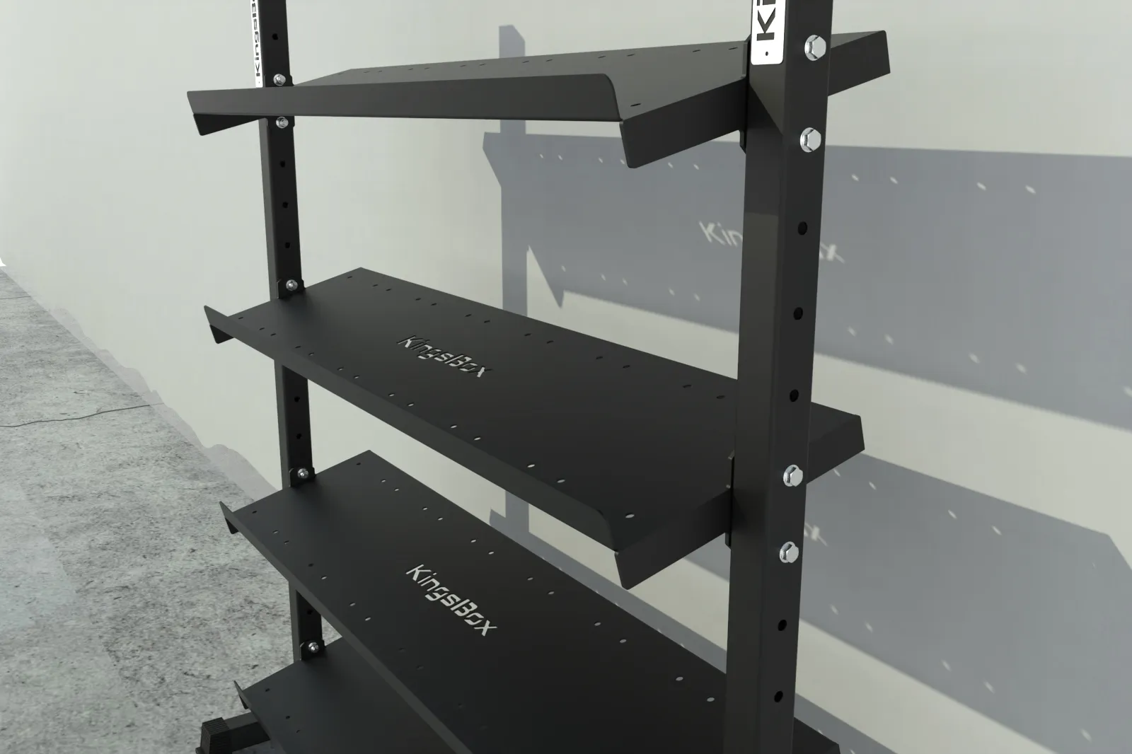 Multi Storage Rack made of steel with shelves for storage of equipment | KingsBox