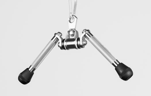 Mighty angled v-grip handle cable attachment
