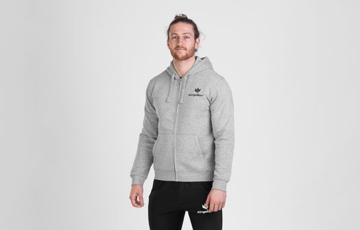 Kingsbox unisex grey zip hoodie