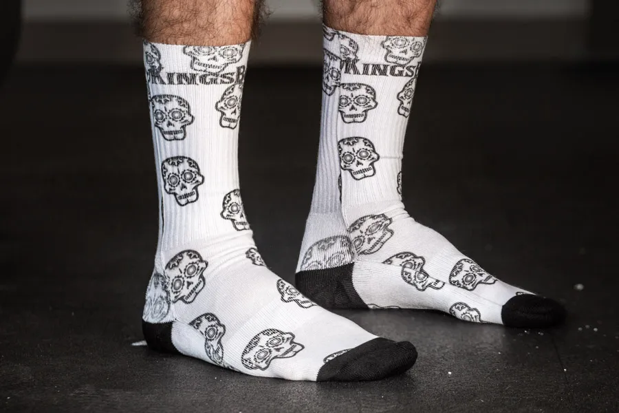 Kingsbox Socks - Black Skull Heads | KingsBox
