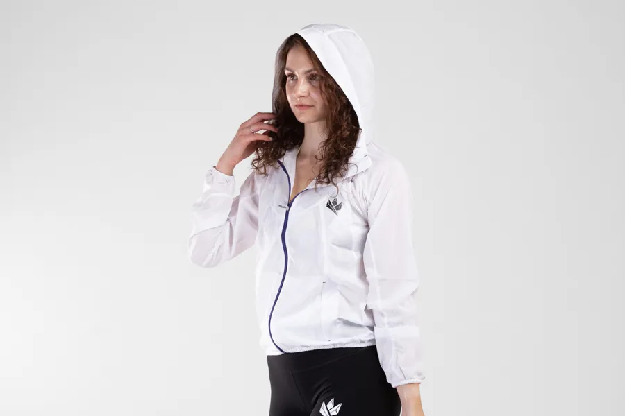 Womens White Zip-Up | Women's long-sleeved sweatshirt with zip closure | KingsBox