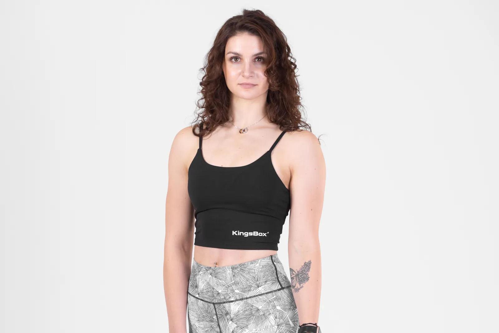 Womens Crop Tank Top - Black S | KingsBox