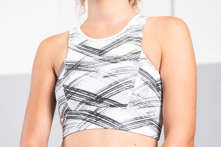 KingsBox Stripe Bra - Grey/ White XS | KingsBox