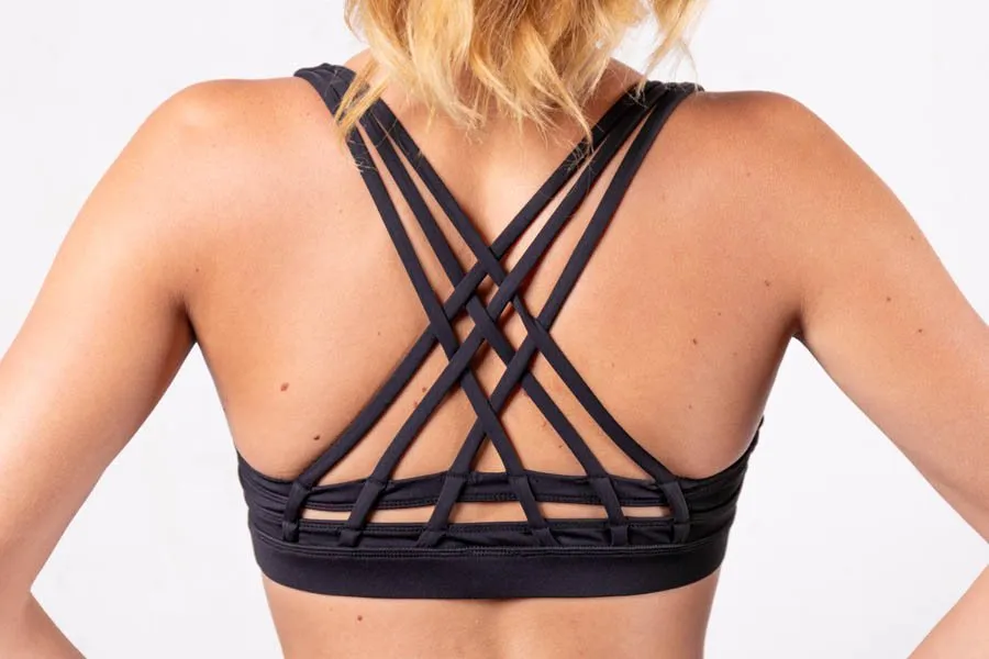 KingsBox Strappy Bra - Black XS | KingsBox