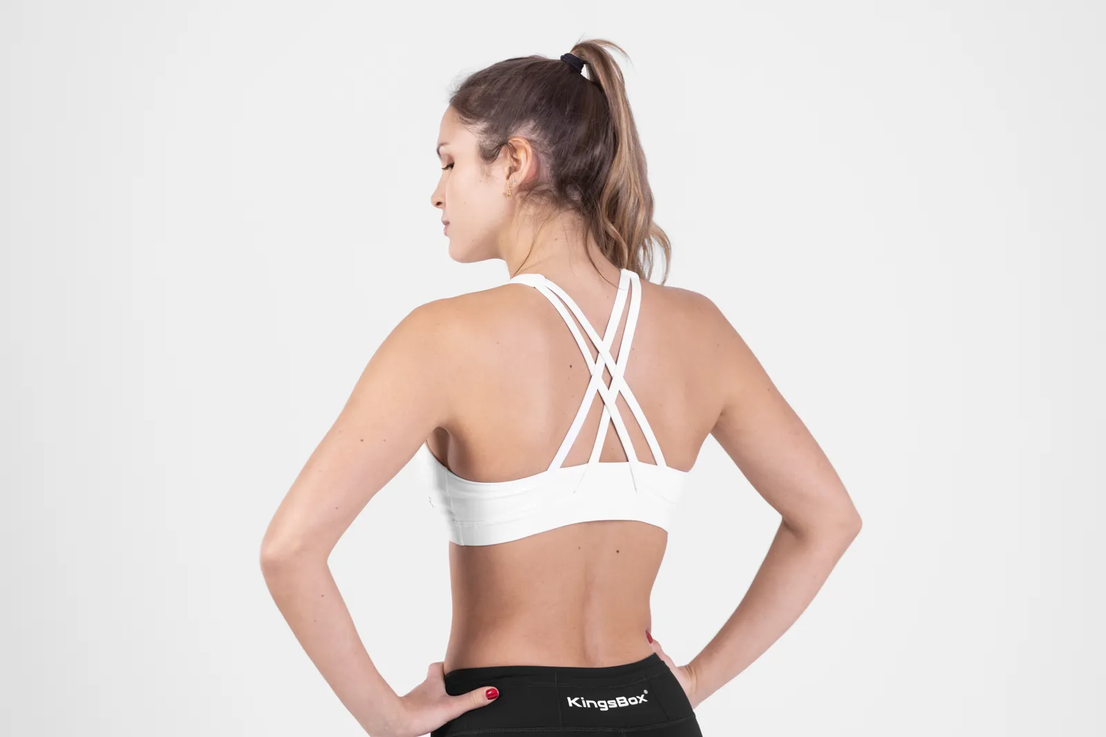 KingsBox CrossStrappy Bra - White XS | KingsBox