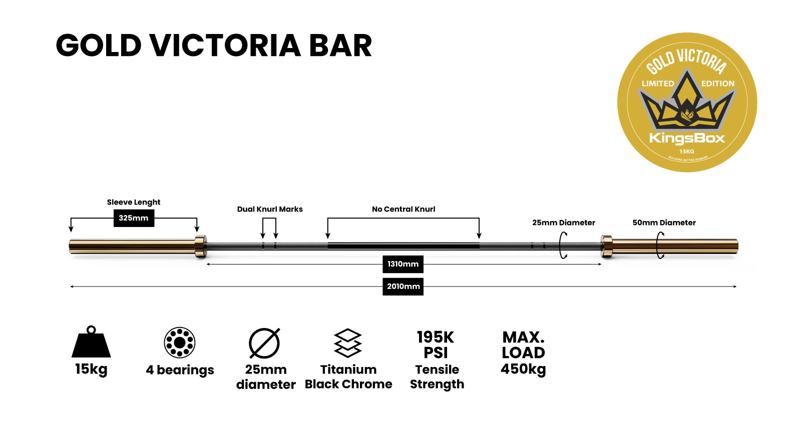 Gold Victoria Bar | KingsBox
