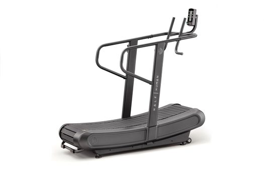 Half human curved non-motorised treadmill