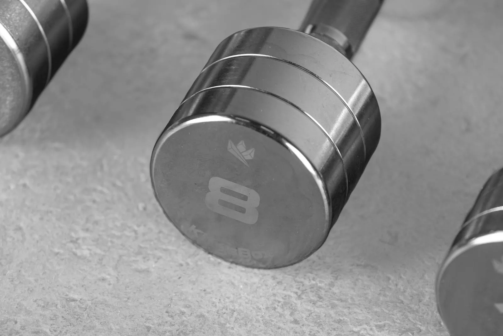 KingsBox Steel Chrome Dumbbells from 1 to 10 kg | weighted handles for free weight training | KingsBox
