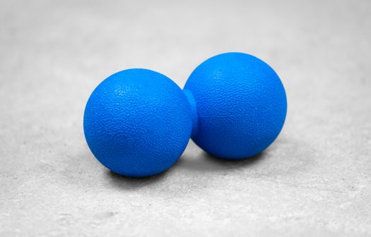 Double lacrosse ball - blue