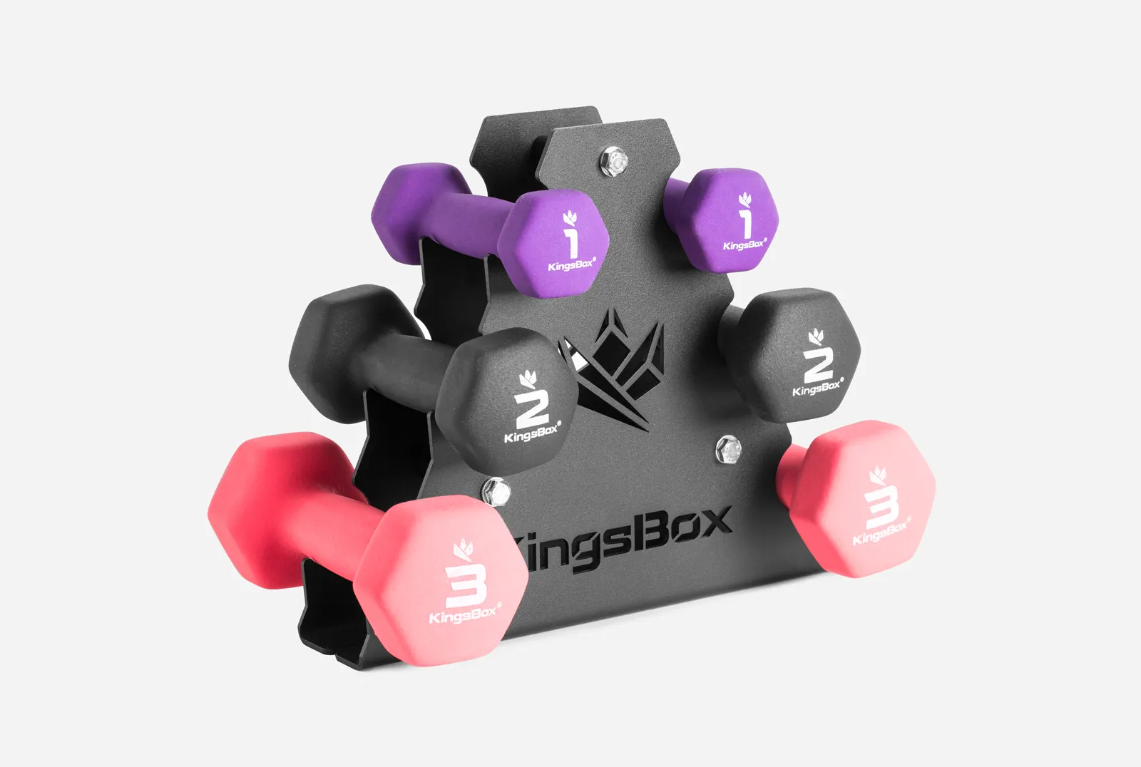 KingsBox Úložiště Mini Hex Storage | Úložiště pro jednoruční činky | KingsBox