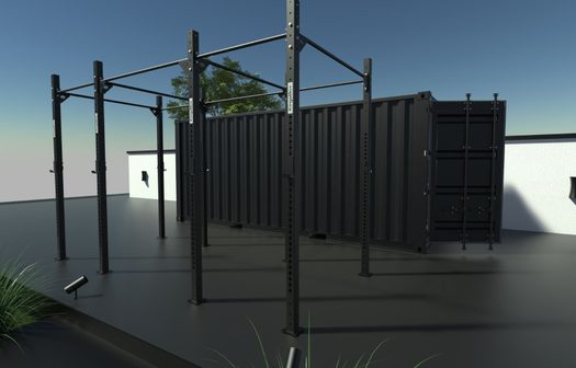 Kingsbox gym in storage container for 8 persons