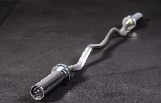 Used - ez curl angled barbell - chrome