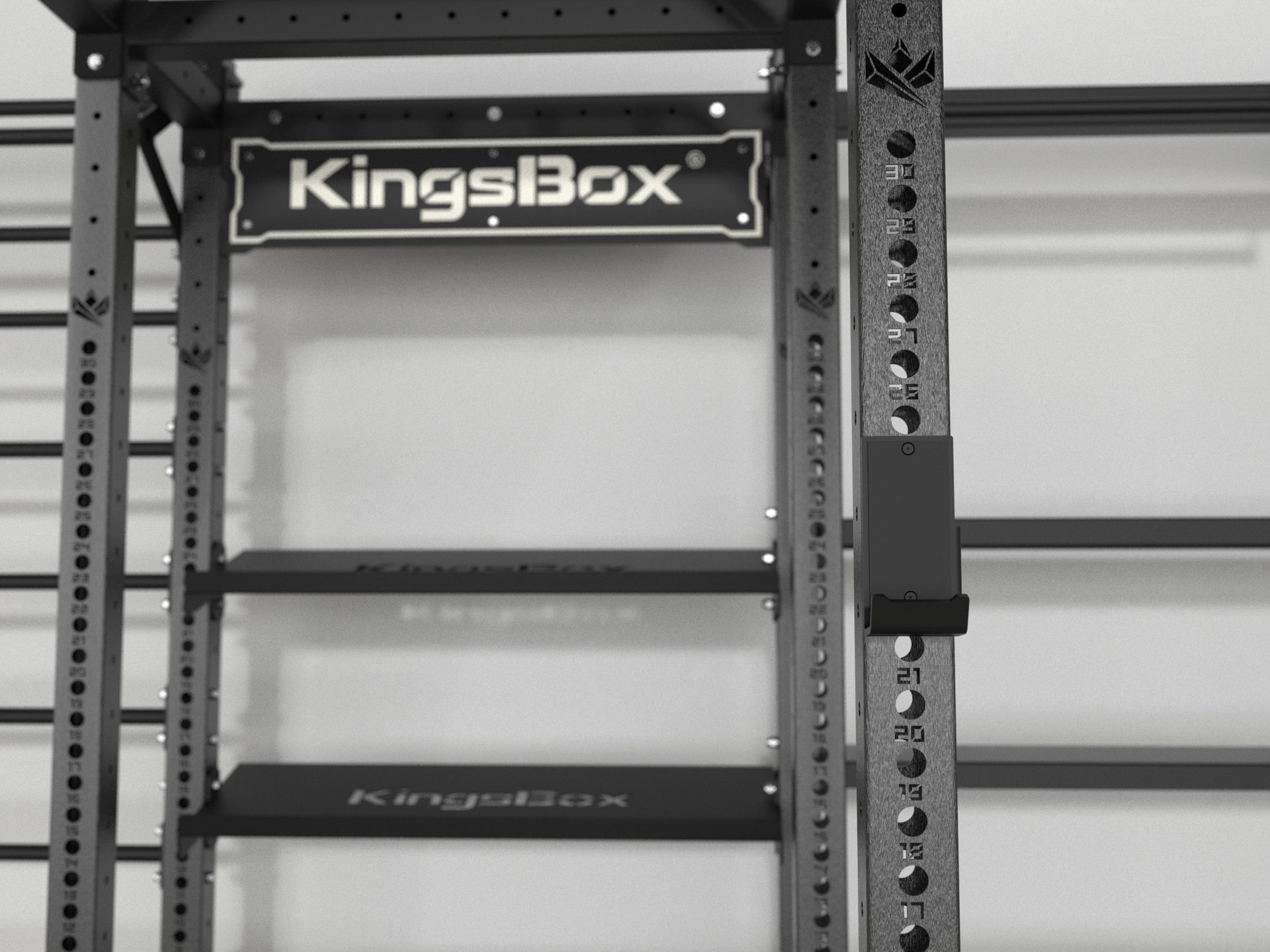 Rack Mighty Kingsbox pour pose murale avec support de traction et