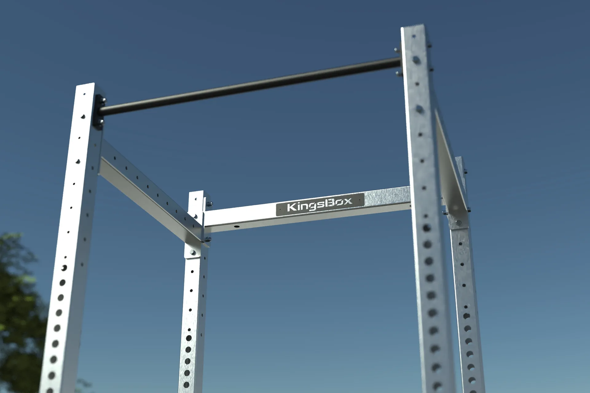 Mighty Outdoor Power Rack Cx-35 aus Stahl mit 1100 mm Klimmzugstange | KingsBox