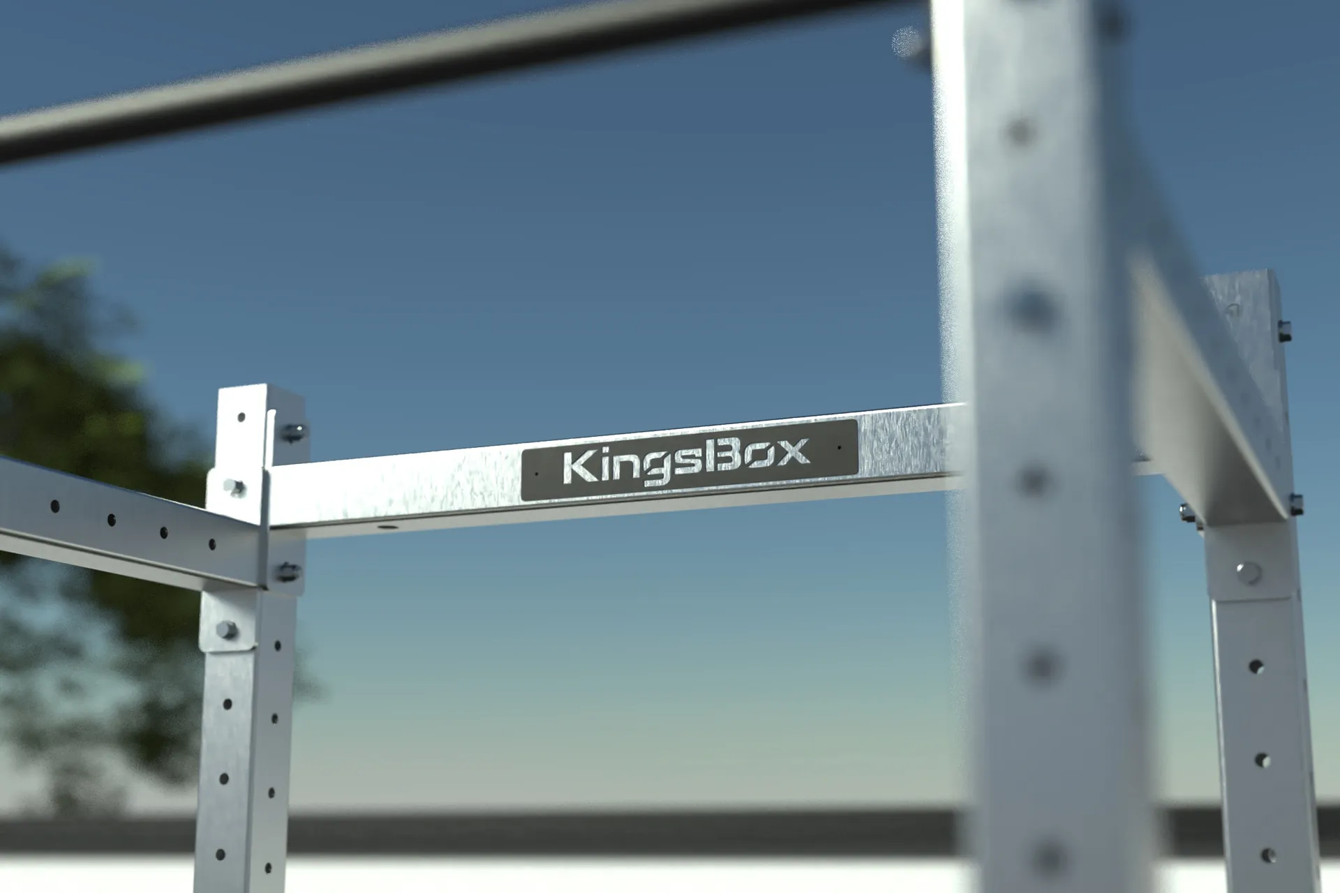 Mighty Outdoor Power Rack Cx-35 aus Stahl mit 1100 mm Klimmzugstange | KingsBox