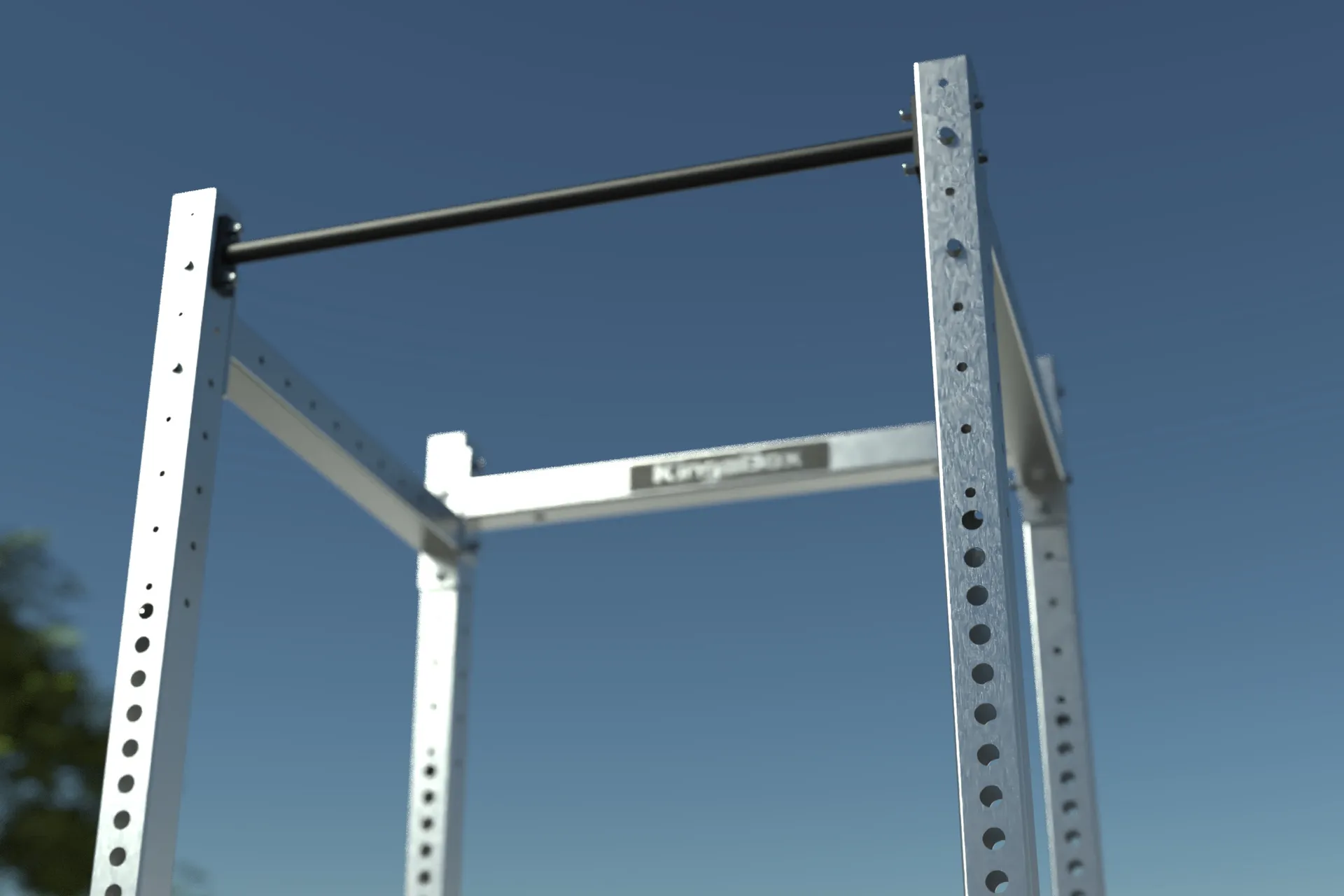 Mighty Outdoor Power Rack Cx-35 aus Stahl mit 1100 mm Klimmzugstange | KingsBox