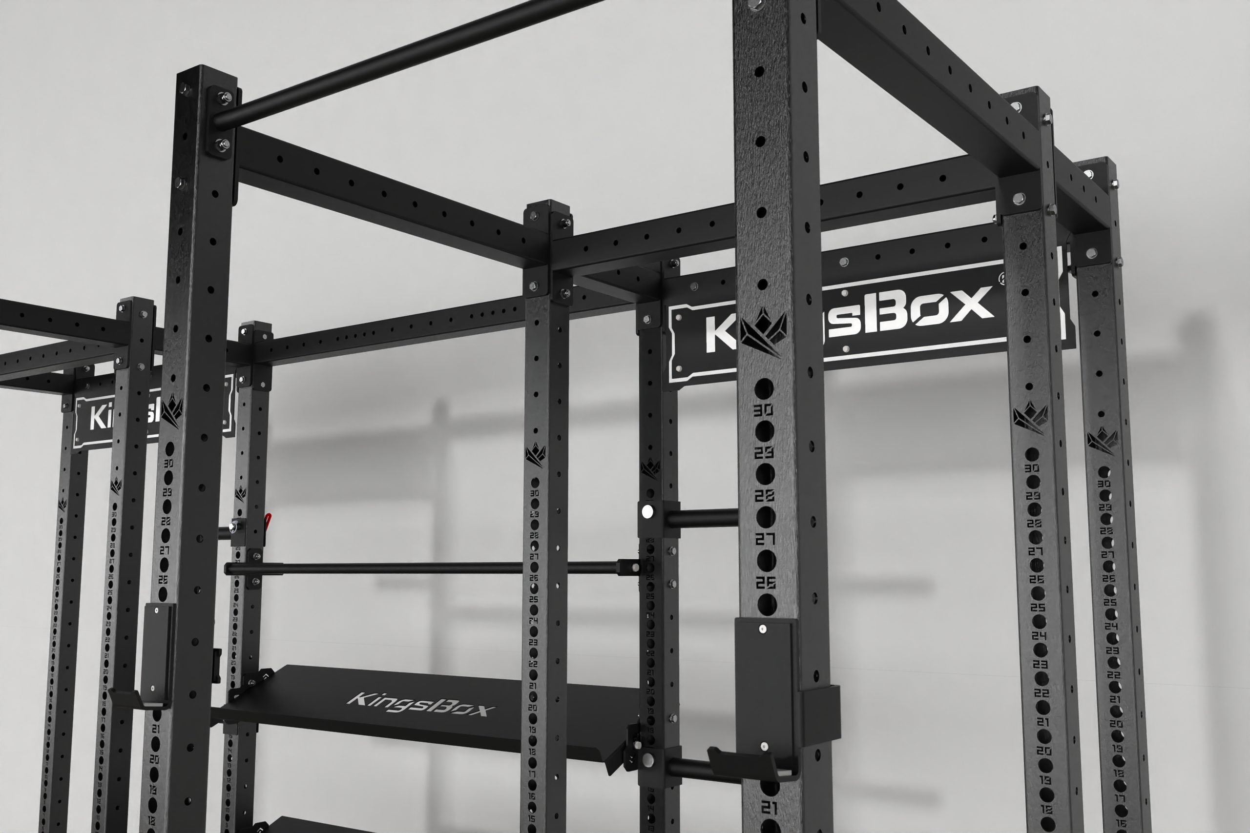 Double Mighty Power Rack CX-37 with storage | KingsBox