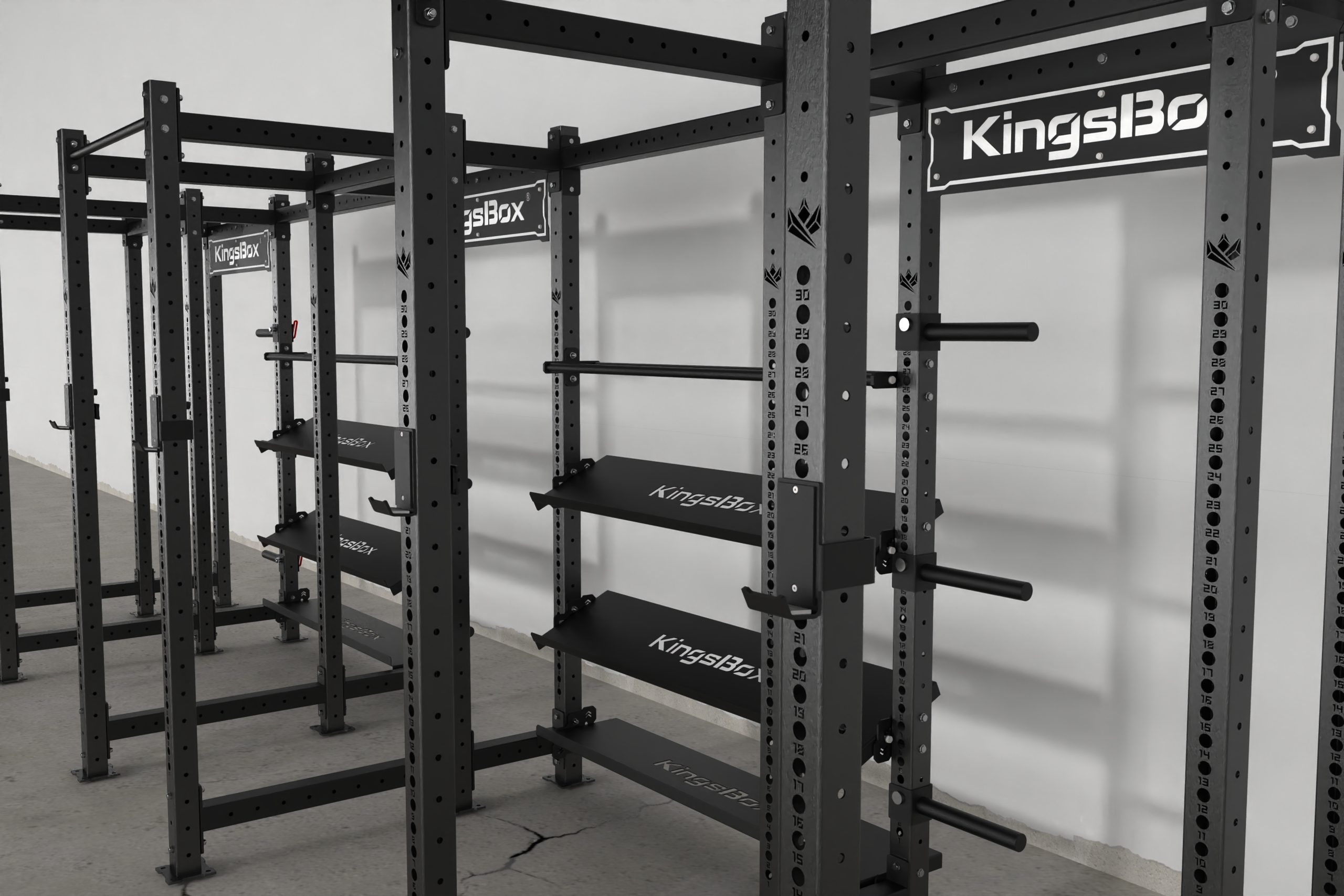 Tripple Mighty Power Rack CX-37 with storage | KingsBox