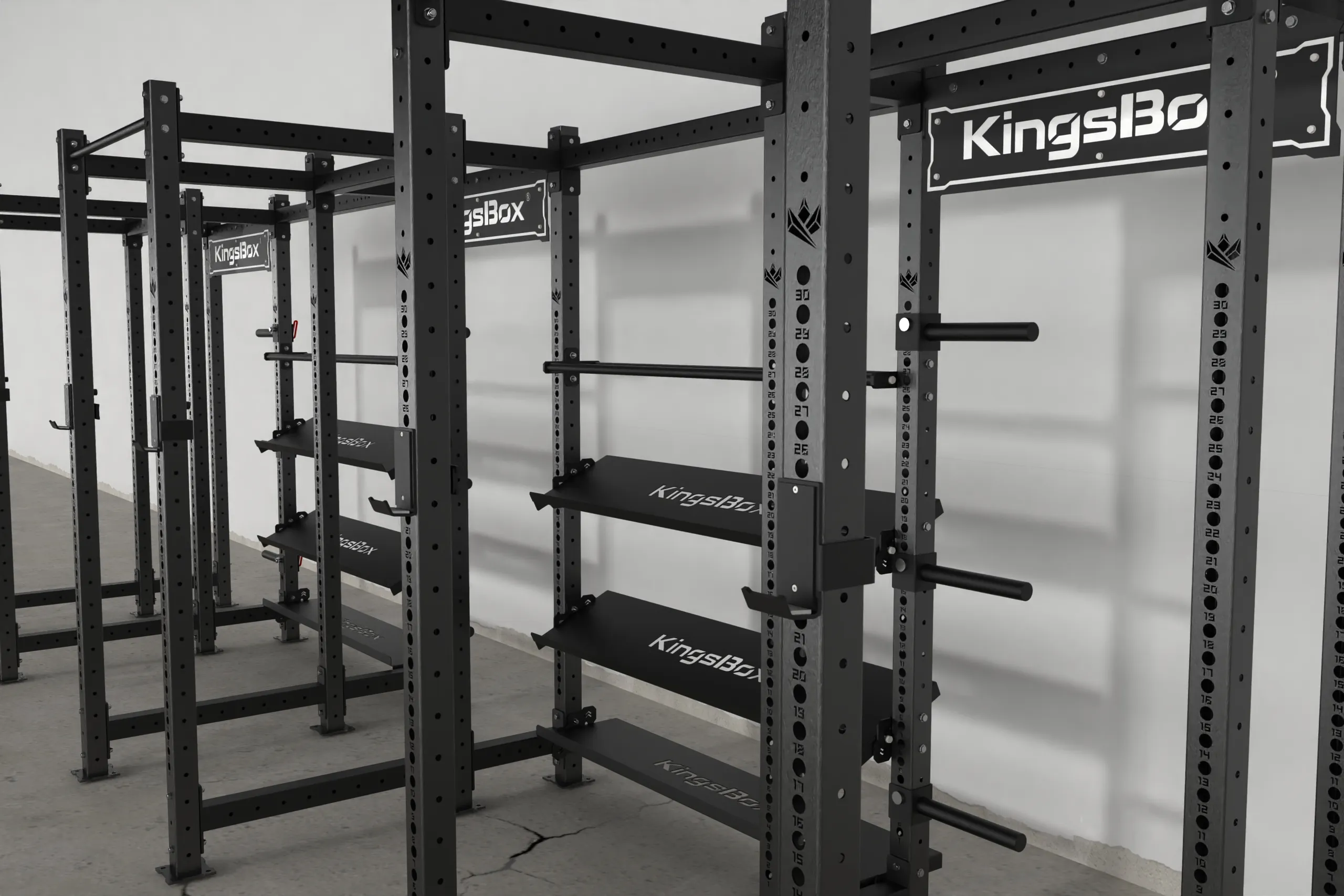 Multifunctional rack with storage for equipment | KingsBox