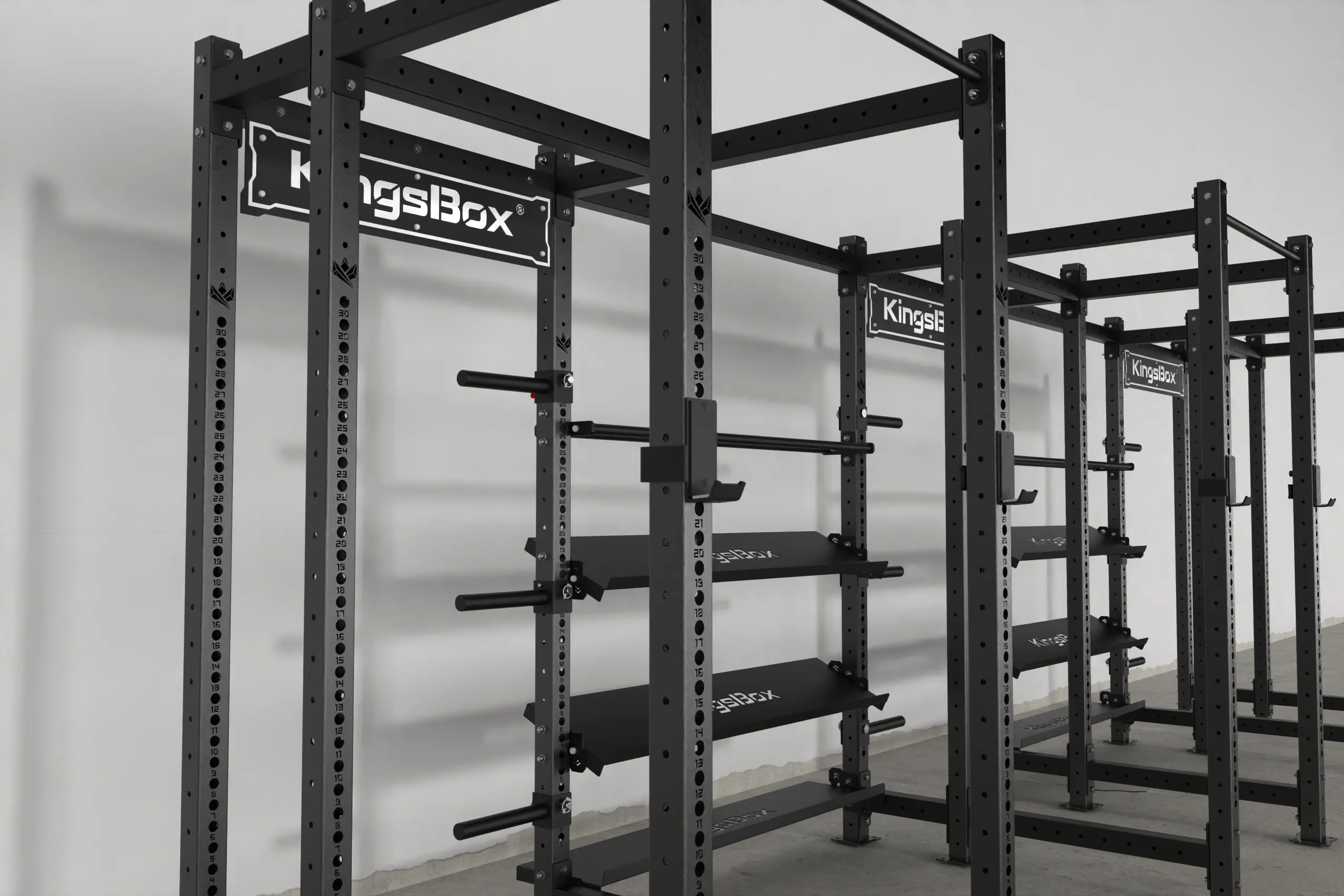 Multifunctional rack with storage for equipment | KingsBox