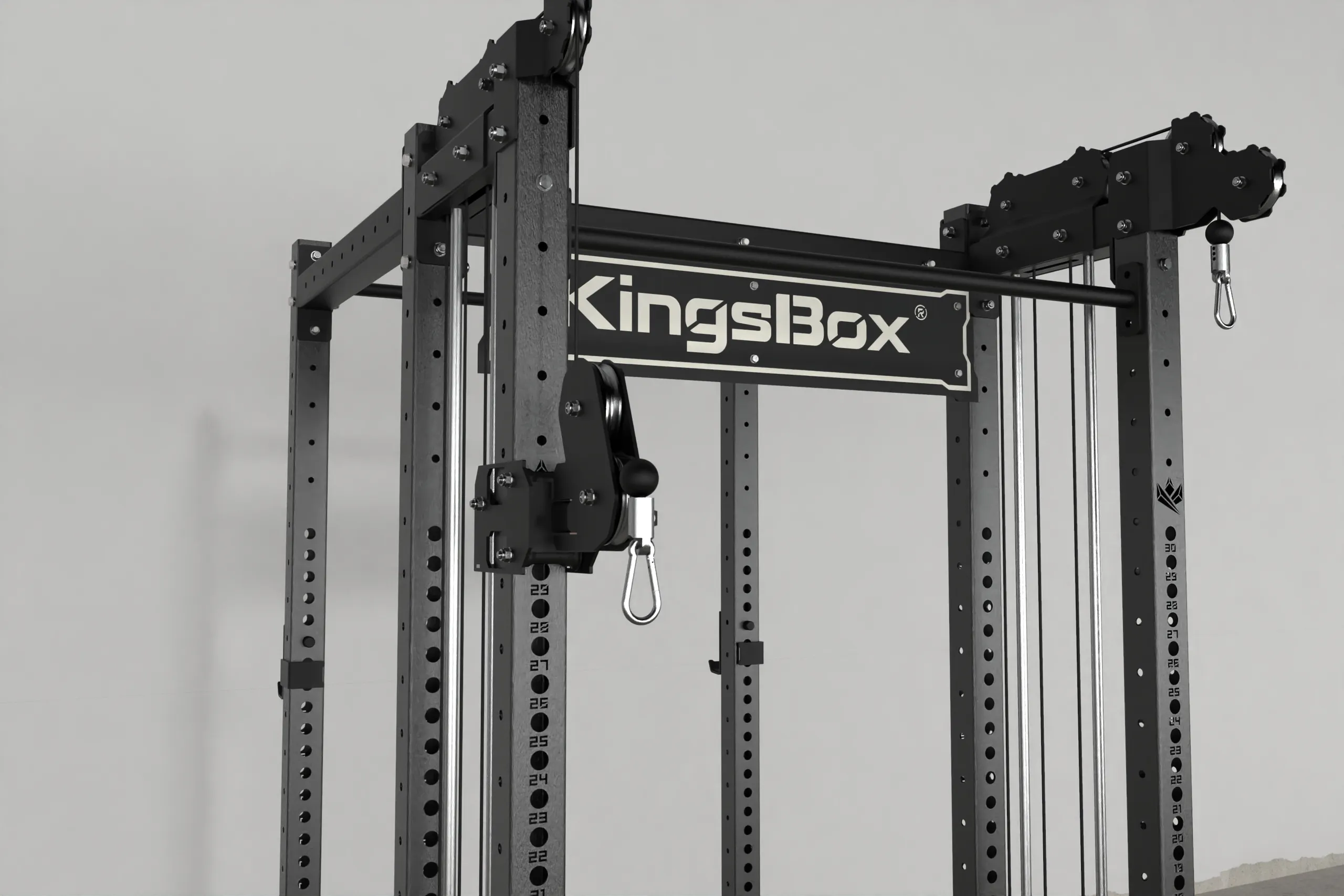 MIGHTY PULLEY POWER RACK CX-37/ for those that don't want just a rack, but a rack with a stack pulley option. | KingsBox