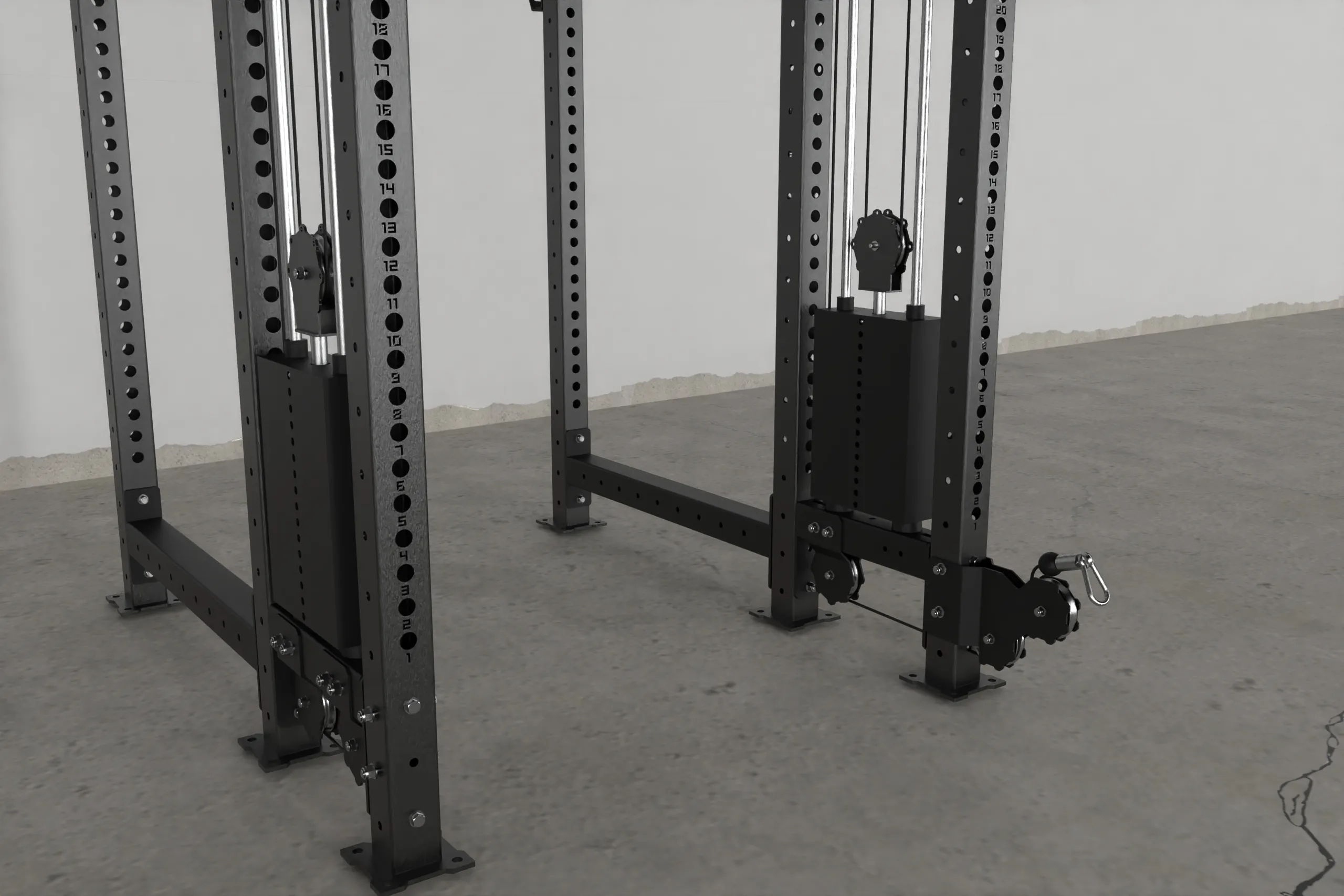 MIGHTY PULLEY POWER RACK CX-37/ for those that don't want just a rack, but a rack with a stack pulley option. | KingsBox