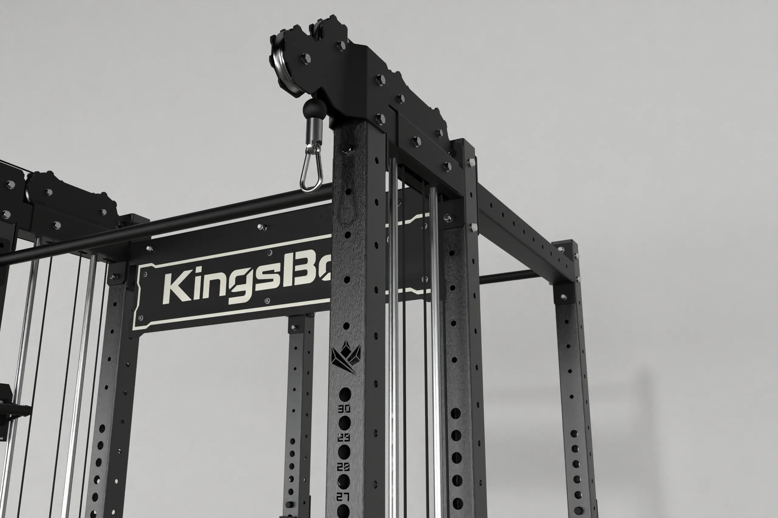 MIGHTY PULLEY POWER RACK CX-37/ for those that don't want just a rack, but a rack with a stack pulley option. | KingsBox
