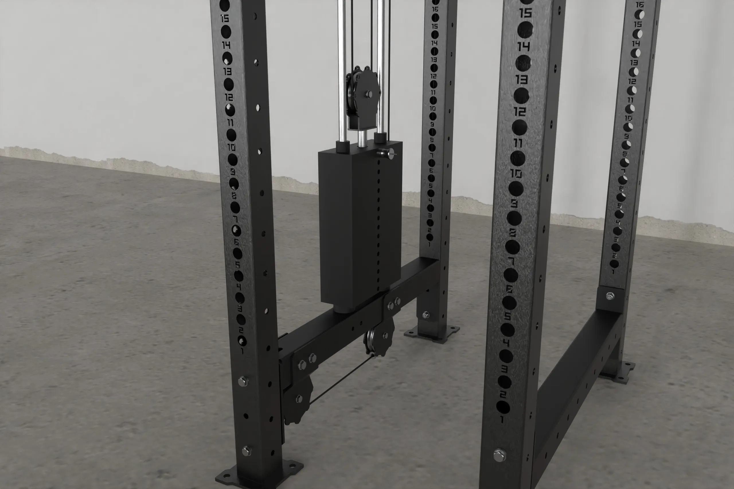 Mighty Power Rack CX-35 With Side Pulley / voor wie niet zomaar een rack wil, maar een rack met een stack pulley optie. | KingsBox