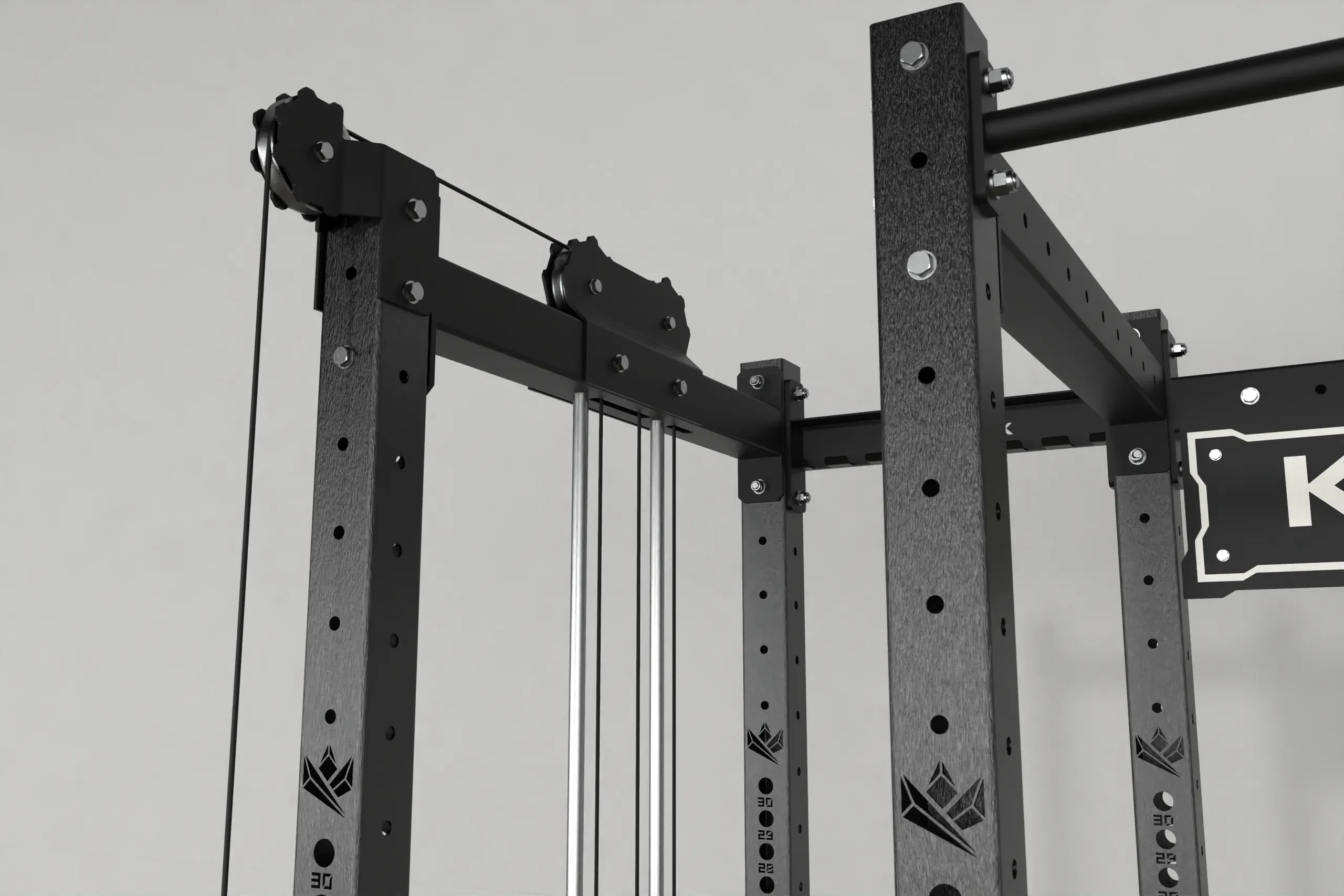 Mighty Power Rack CX-35 With Side Pulley / voor wie niet zomaar een rack wil, maar een rack met een stack pulley optie. | KingsBox