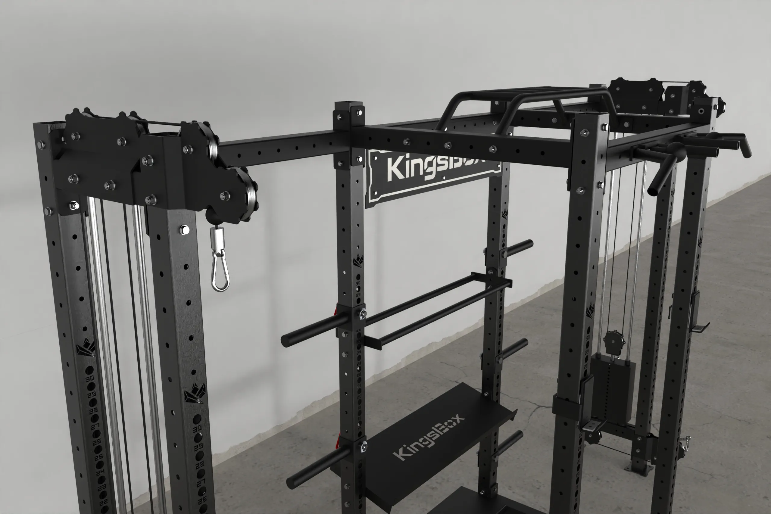 Mighty Power Rack CX-35 With double Pulley / for those that don't want just a rack, but a rack with a stack pulley option. | KingsBox
