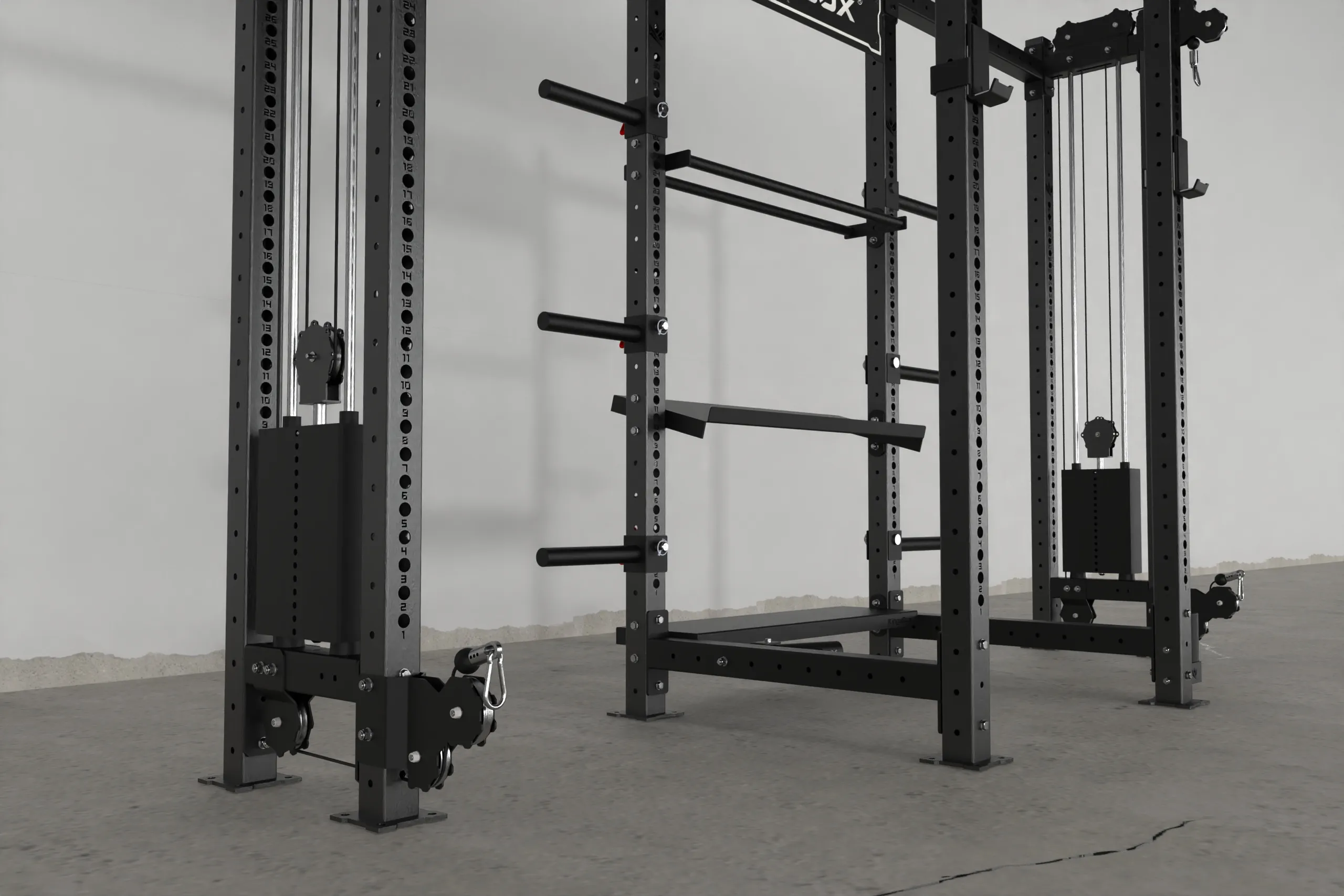 Mighty Power Rack CX-35 With double Pulley / for those that don't want just a rack, but a rack with a stack pulley option. | KingsBox